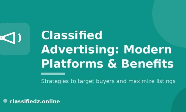 Classified advertising on modern online platforms