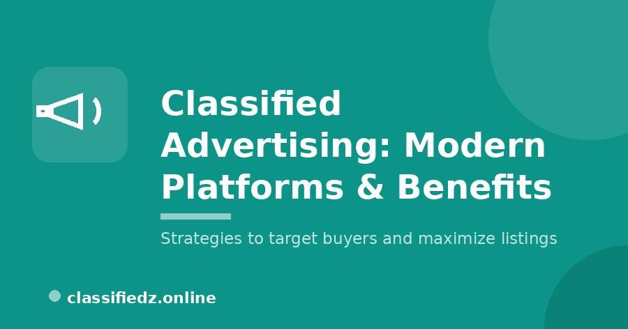 Classified advertising on modern online platforms