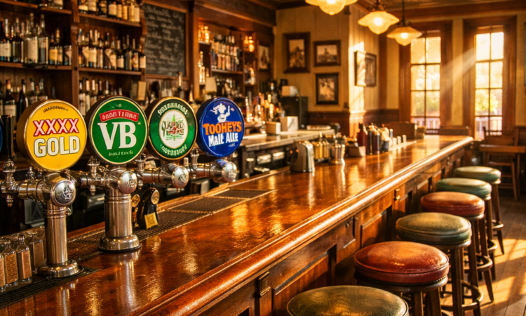 Historic country pub interior in Tamworth NSW near the regional gallery